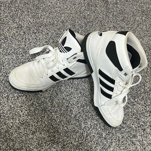 Adidas Black and White High-Top Sneakers